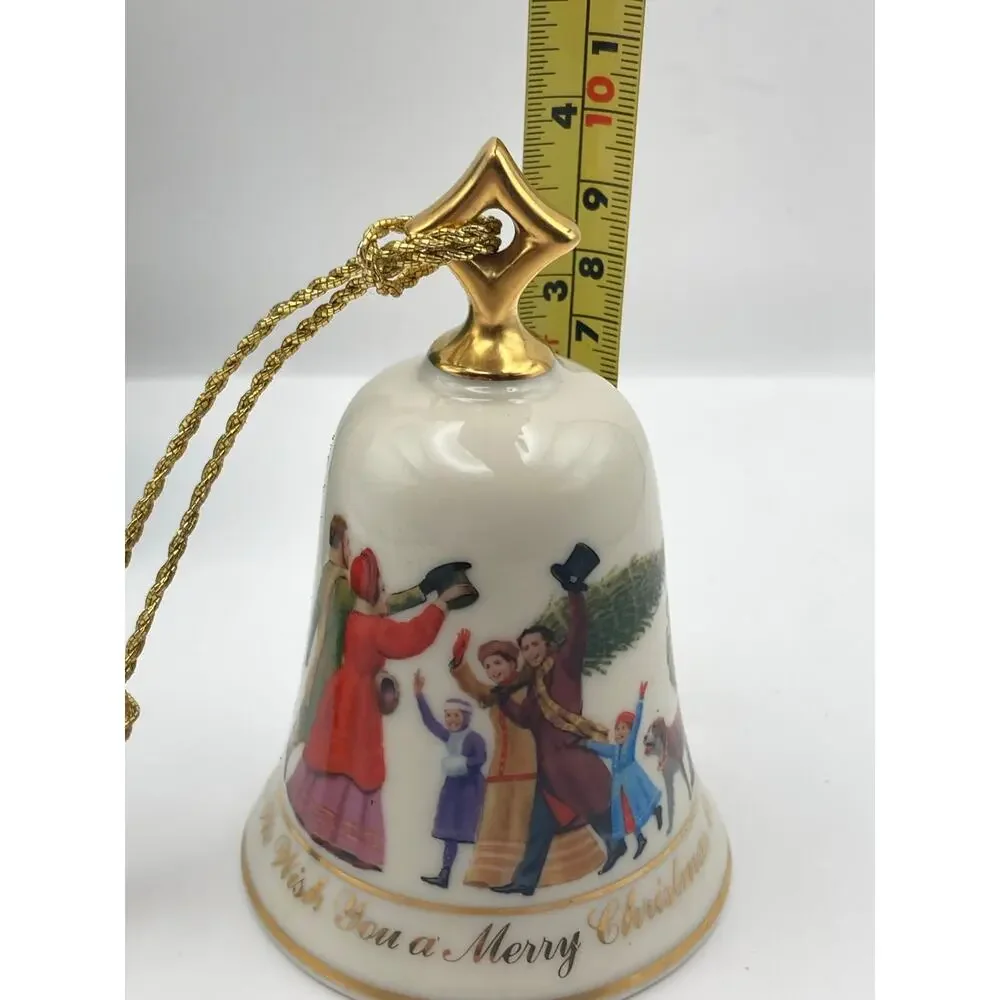 Lenox Songs of Christmas Collection Music Box Bell-We wish you a Merry Christmas